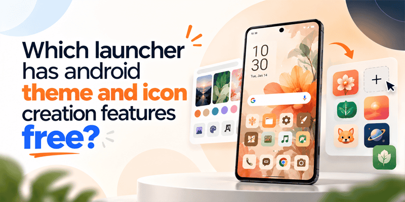 Which launcher has android theme and icon creation features free